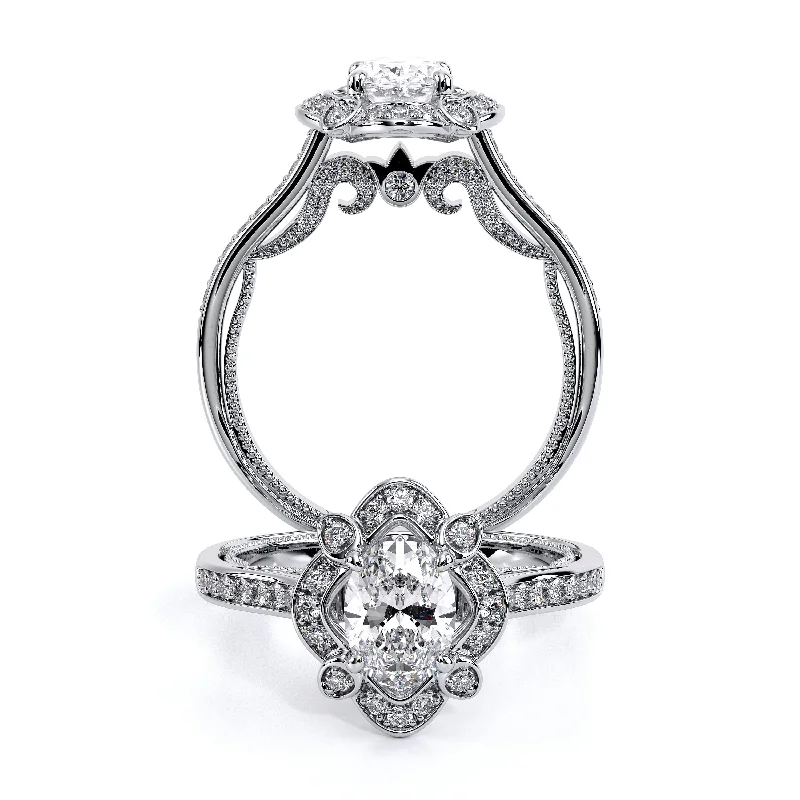 Men's Diamond Engagement Rings with Platinum Band and Halo Setting for a Luxury ProposalINSIGNIA-7094OV