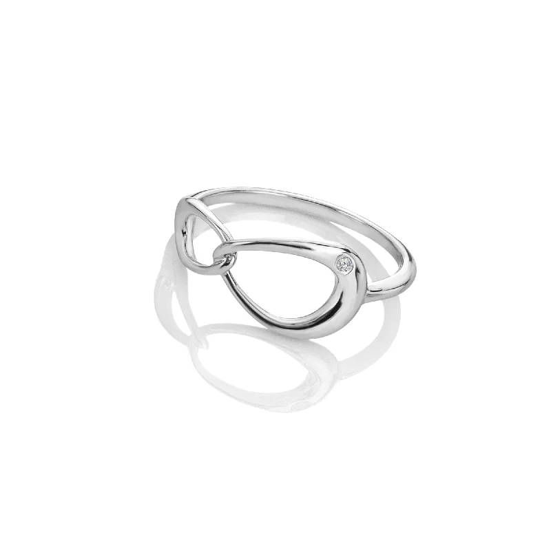 Fashion Rings with Initial Charms in Silver - Plated Metal for a Custom AccessorySterling Silver Sleek Ring DR290