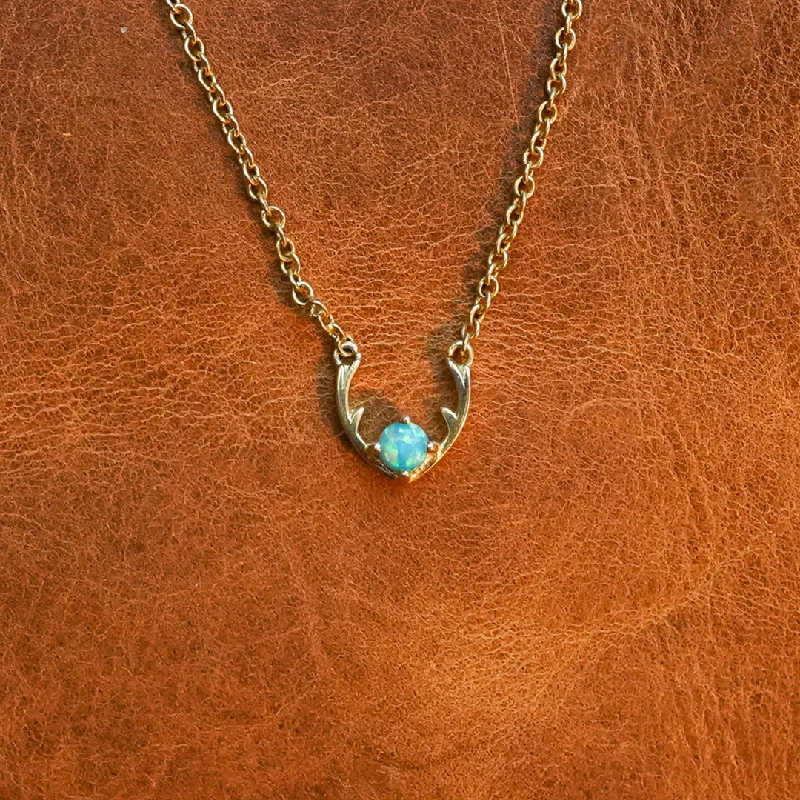 Women's Infinity Symbol Rings in Rose Gold for a Romantic TouchThe Antler Opal Necklace