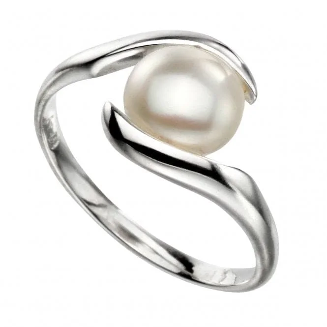 Adjustable Fashion Rings in Leather and Brass with a Tribal - Inspired DesignBeginnings  Sterling Silver Open Pearl Ring R3604W