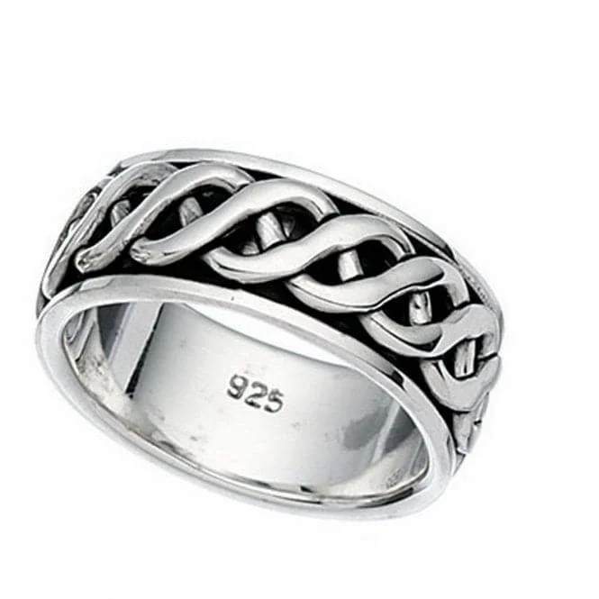 Beginnings  Sterling Silver Celtic Design Spinner Ring R988