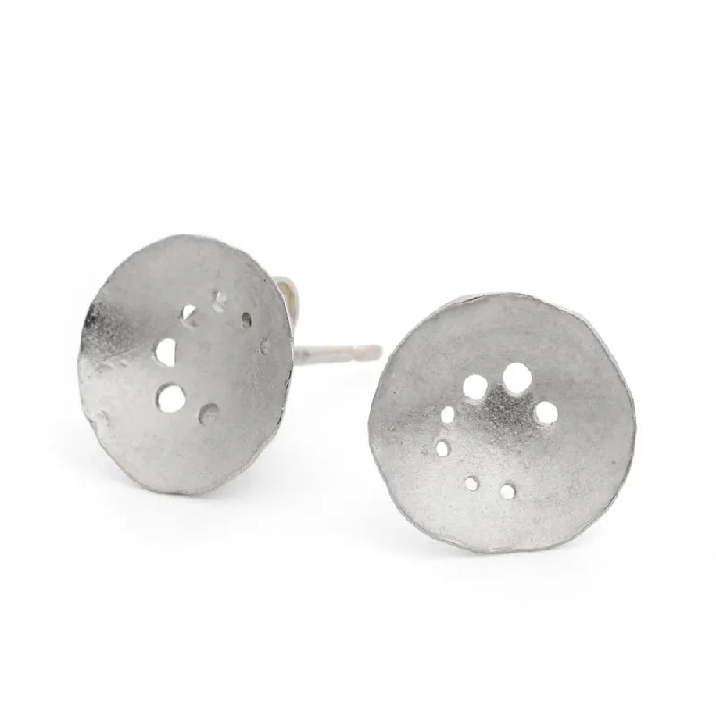 Hypoallergenic Sterling Silver Star - Studded Stud Earrings for Sensitive EarsSilver Spiral Studs