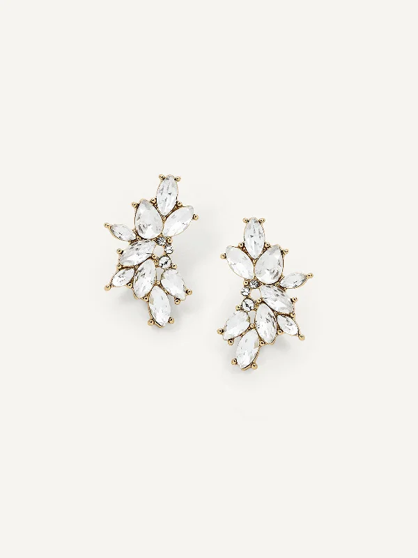 Adjustable - Back Crystal Stud Earrings in Clear for a Sparkling and Versatile PieceTatum Studs