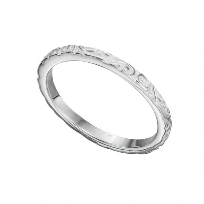 Geometric - Shaped Fashion Rings in Titanium with Iridescent InlaysBeginnings  Sterling Silver Textured Pattern Band Ring R3371