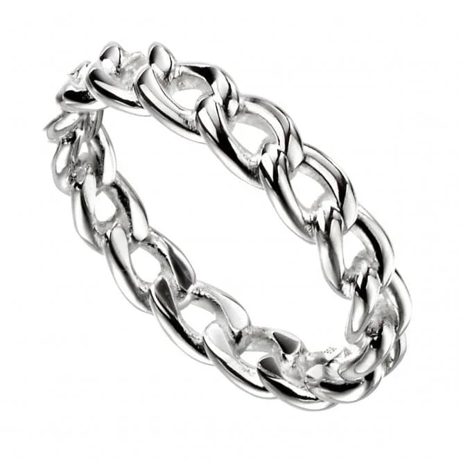 Textured Fashion Rings in Pewter with Hammered and Embossed SurfacesBeginnings  Sterling Silver Chain Ring R3609