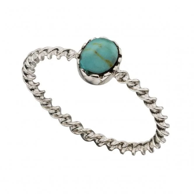 Enamel - Coated Fashion Rings in Bright Colors with Animal - Print PatternsBeginnings  Sterling Silver Twisted Ring With Turquoise Stone R3377T