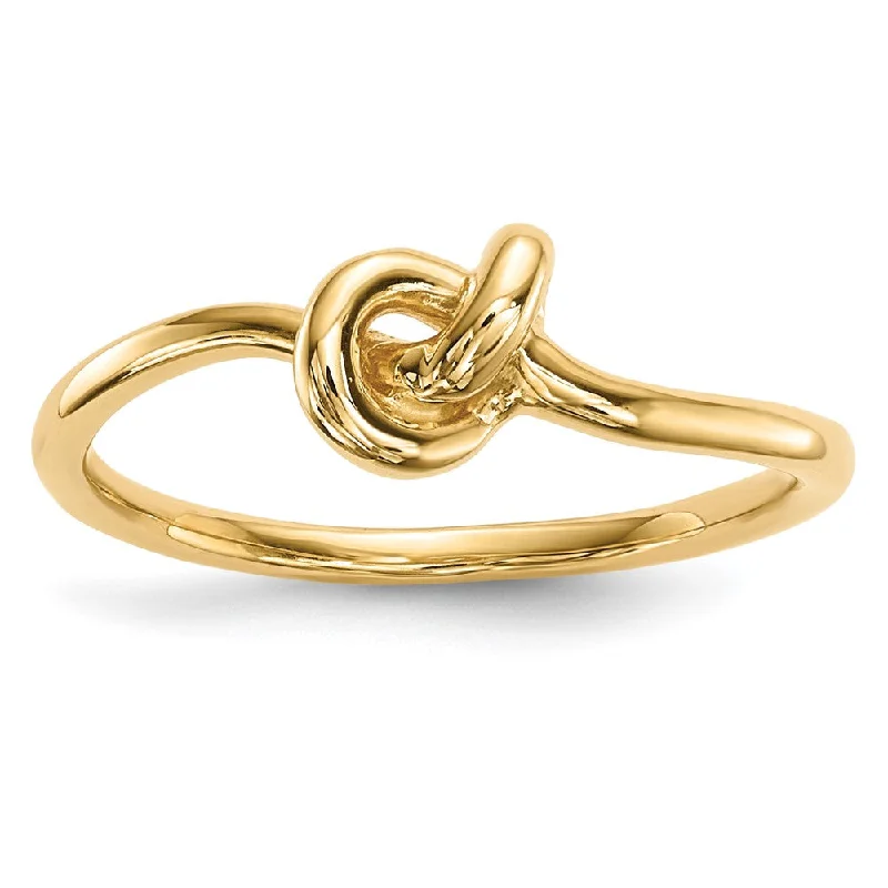 Textured Fashion Rings in Pewter with Hammered and Embossed Surfaces14k Yellow Gold Polished Knot Ring