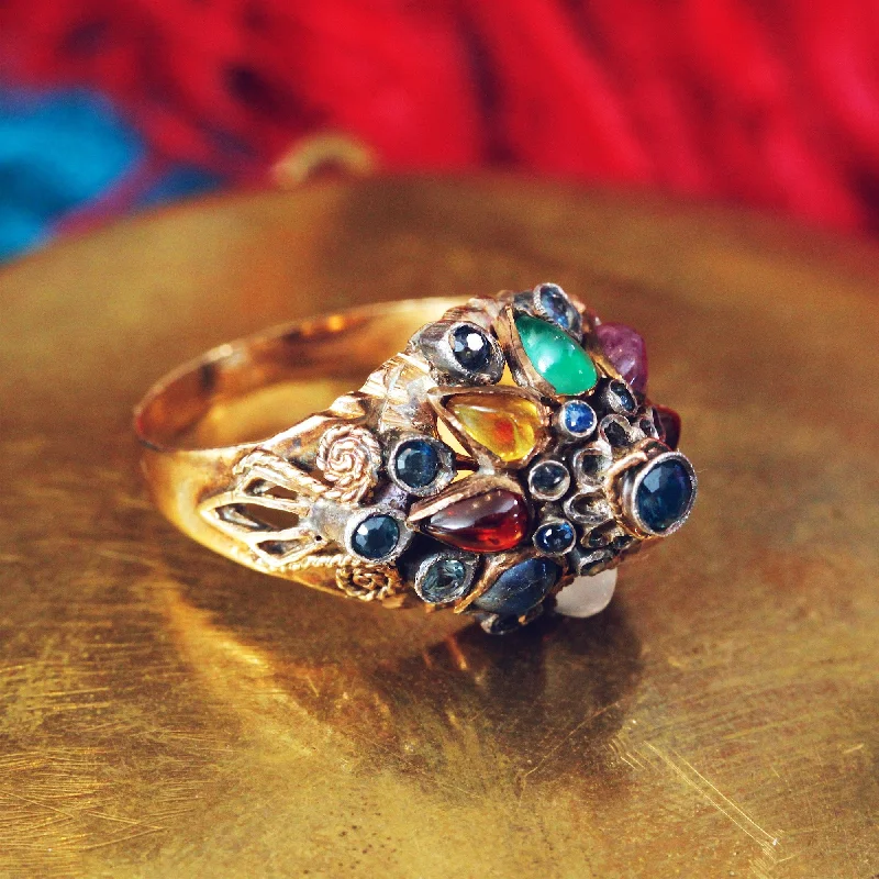 Floral - Patterned Women's Rings in 18K Yellow Gold for a Feminine LookExotic Vintage Thai Princess Harem Ring