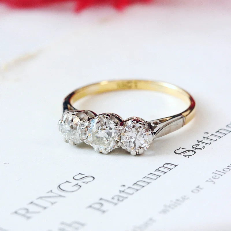 Statement - Making Cocktail Rings for Women with Large Cubic ZirconiaMuch Desired Vintage Trilogy Diamond Engagement Ring