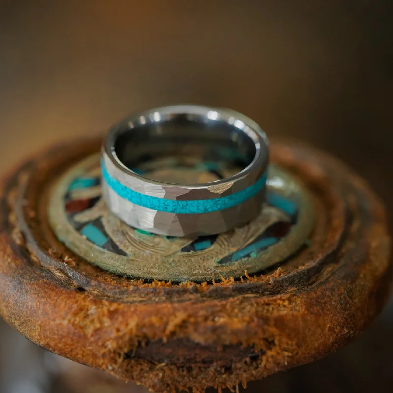 Boho - Style Women's Rings with Turquoise and Leather AccentsThe Dry Tortuga