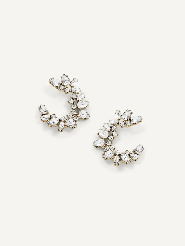 Hypoallergenic Sterling Silver Star - Studded Stud Earrings for Sensitive EarsLupe Crescent Studs