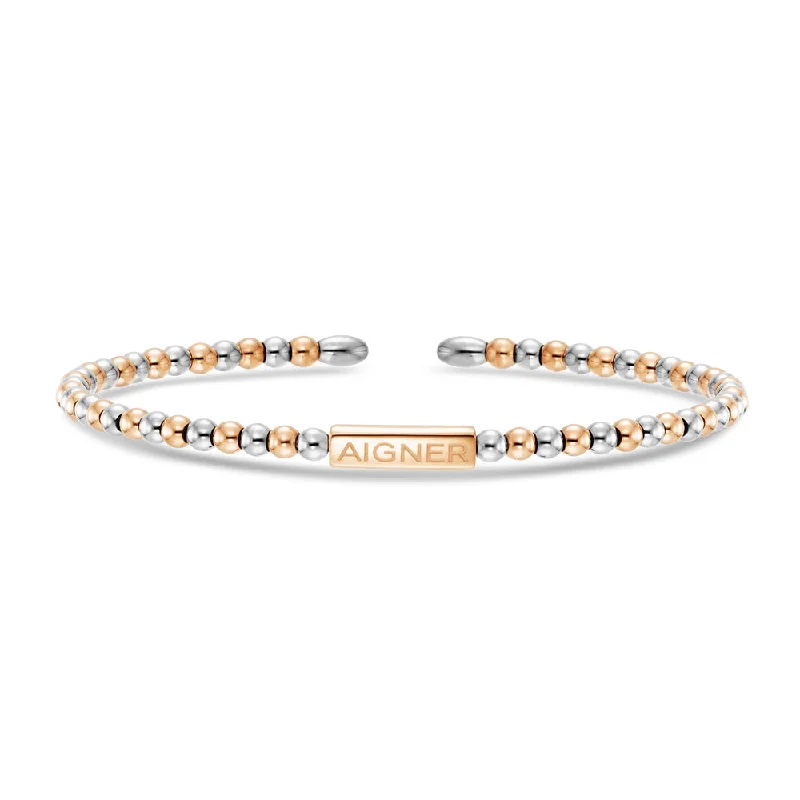 Rose Gold - Plated Bangles with Cubic Zirconia for a Glamorous TouchWomen Novelty Silver/Rosegold Bangle