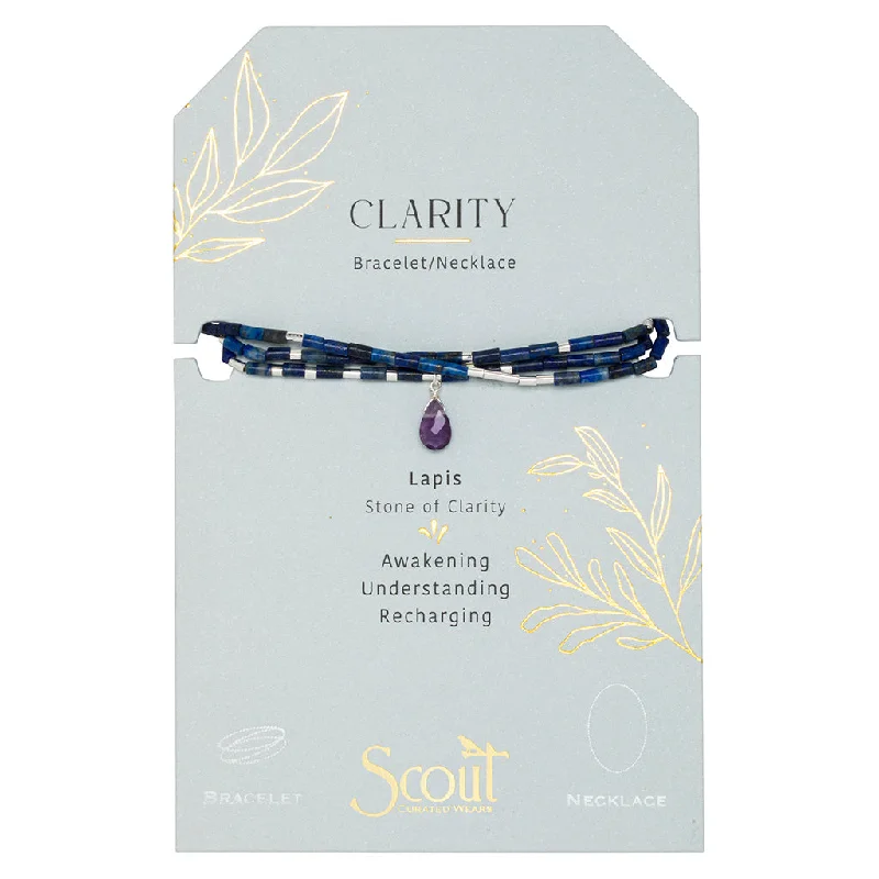 Vintage - Inspired Wrap Bracelets with Filigree DetailsTeardrop Stone Wrap Lapis/Amethyst/Silver - Stone of Clarity