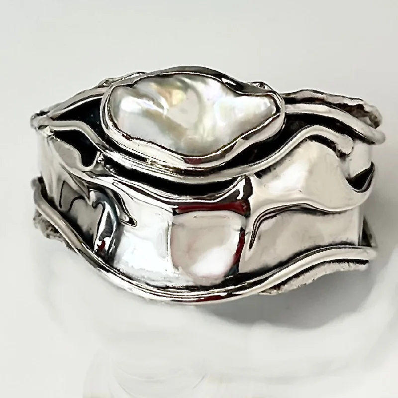 Enamel - Painted Women's Cuff Bracelets in Bold Colors for a Pop of ColorFreshwater Pearl in Sterling Silver Cuff Bracelet