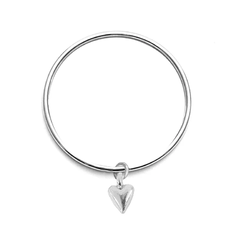 Pearl - Adorned Bangle Bracelets with Delicate Silver ChainsSignature Midi Amore Heart Bangle