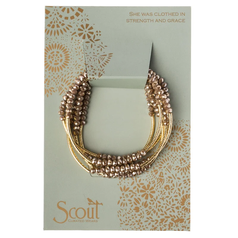 Adjustable Wrap Bracelets with Magnetic Closures for Easy WearScout Wrap : oyster/gold