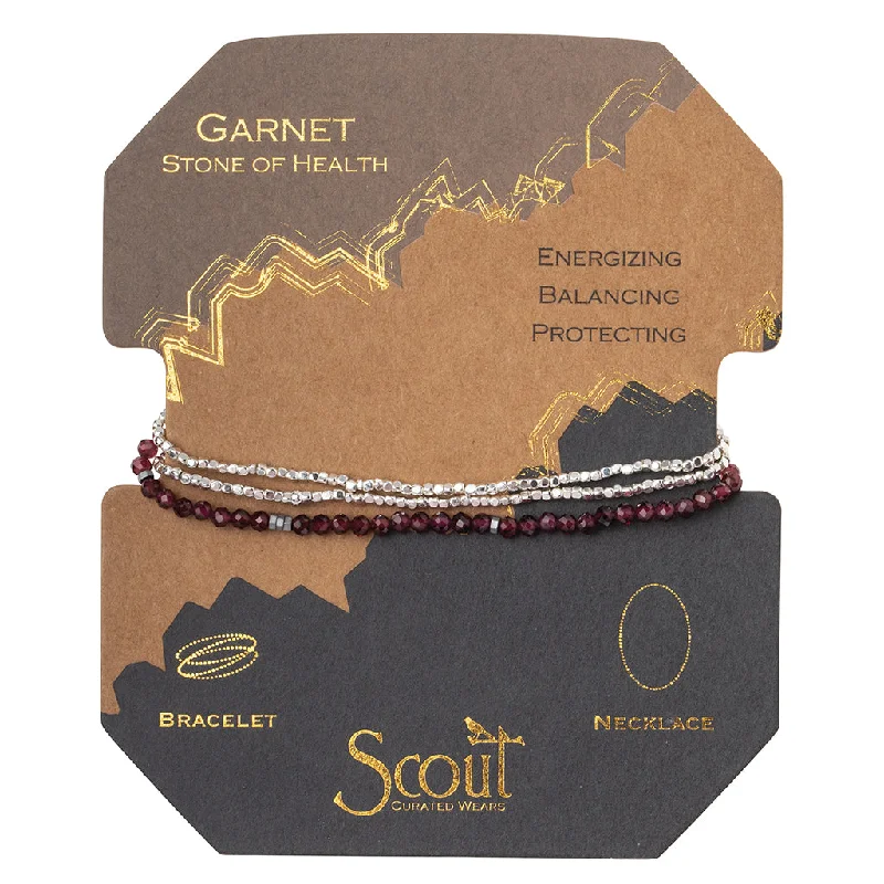 Wrap Bracelets with Engraved Initials for a Personalized GiftDelicate Stone Garnet - Stone of Health