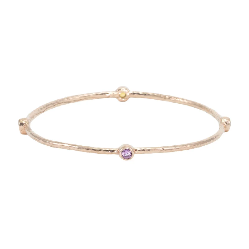 Leather - Wrapped Bangles with Studded Details for a Rock - Chic VibeSapphire Bangle Bracelet