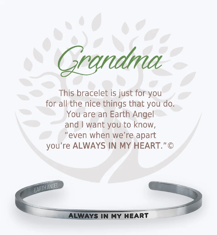 Women's Cuff Bracelets with Personalized Initials or Names for a Customized GiftGrandma: Cuff Bracelet