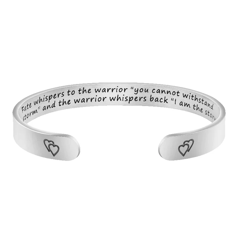 Magnetic Closure Women's Cuff Bracelets with Crystal Embellishments for Easy WearFate Whispers to the Warrior Inspirational I Am Storm Cuff