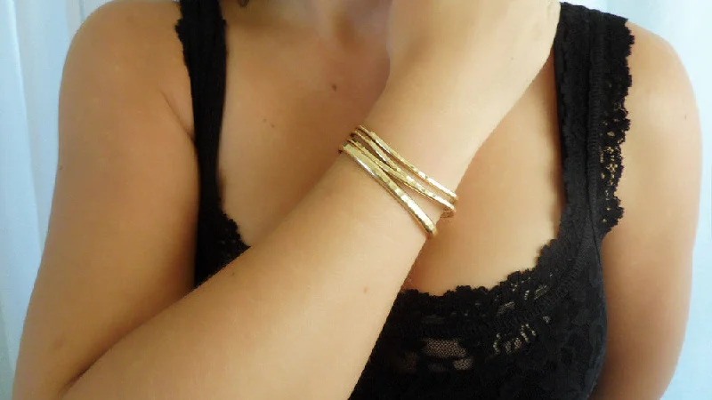 Gold Fill Cuff Set (3 Small, 1 Large)