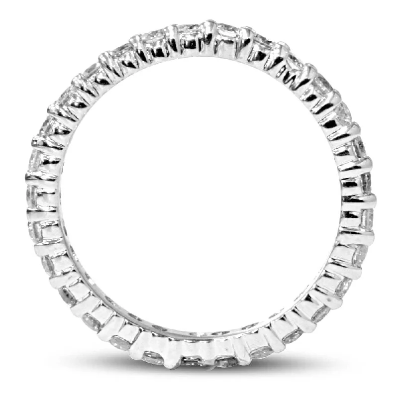 Art Deco - Inspired Wedding Bands with Geometric Patterns in Platinum for a Retro and Glamorous Style1 3/4ct Diamond Eternity Ring White Gold