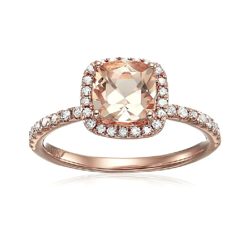 Citrine Gemstone Rings in Stainless Steel with a Stackable Design for a Trendy Everyday Wear10k Rose Gold Morganite and 1/3ct TDW Diamond Cushion Engagement Ring (H-I, I1-I2)