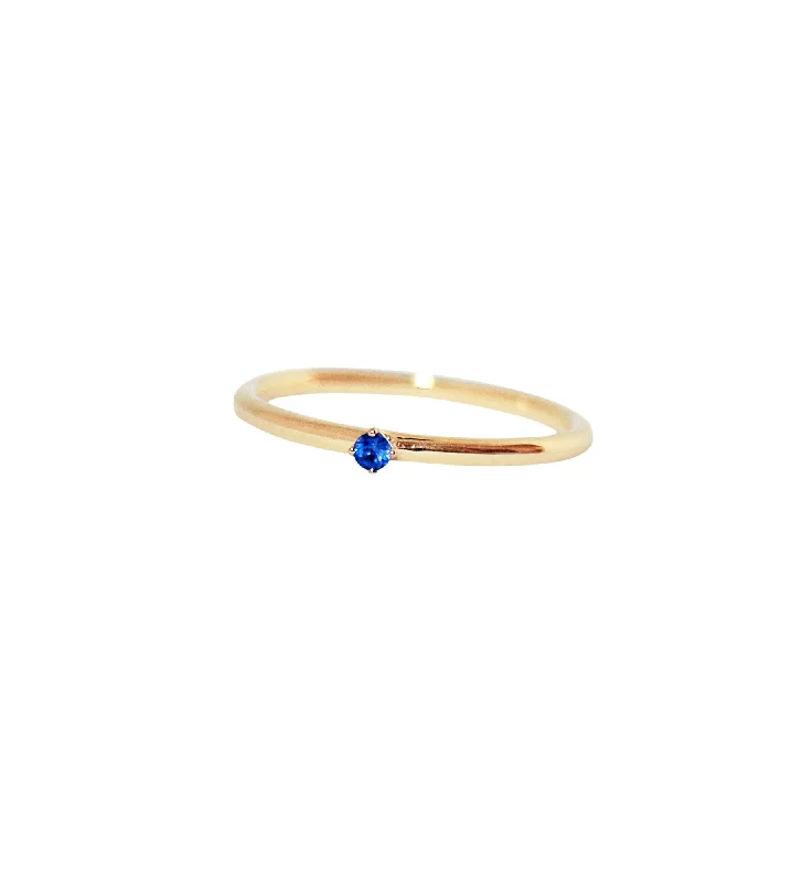 Adjustable - Fit Wedding Bands in Gold - Plated Metal for a Comfortable and Custom - Fitting OptionMalene 1.8 Blue 14K Gold Ring w. Sapphire