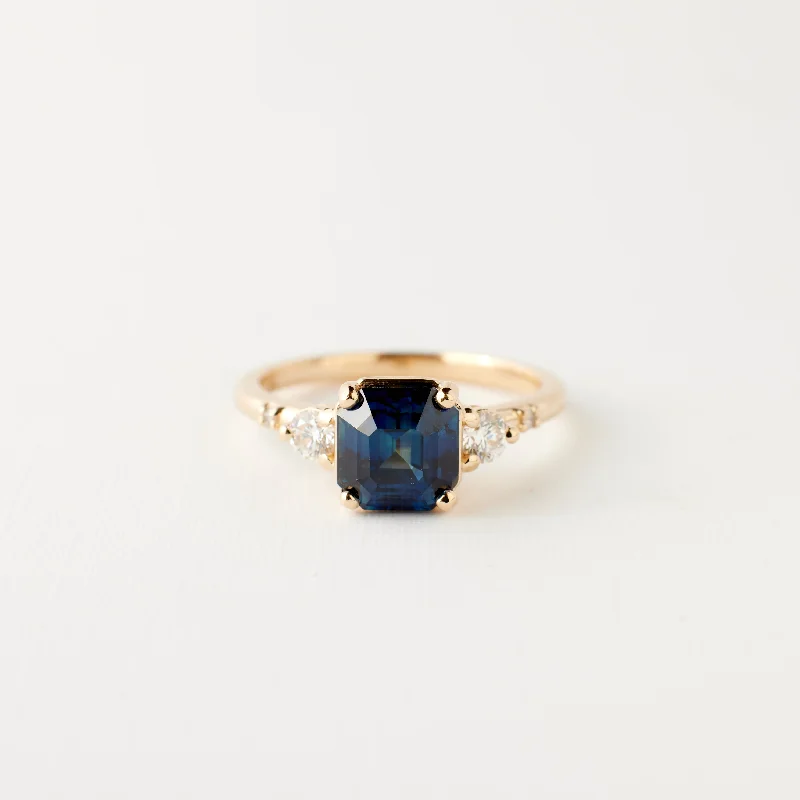 Heart - Shaped Engagement Rings in 14K Pink Gold for a Romantic ProposalClio Ring - 2.02 Carat Blue Asscher Cut Sapphire