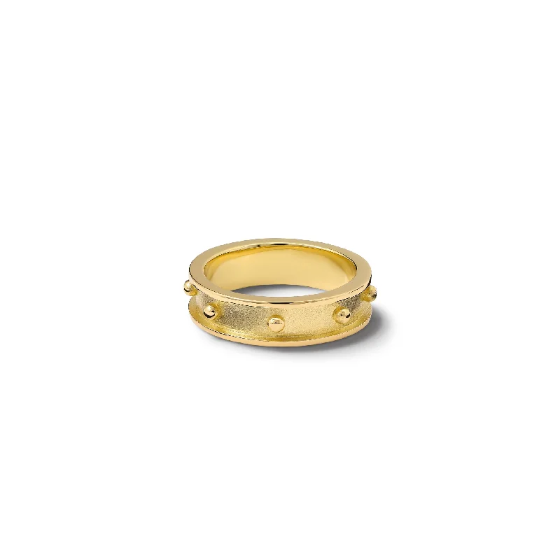 Marquise Cut Engagement Rings with a Channel - Set Diamond BandDecimus Ring Yellow Gold