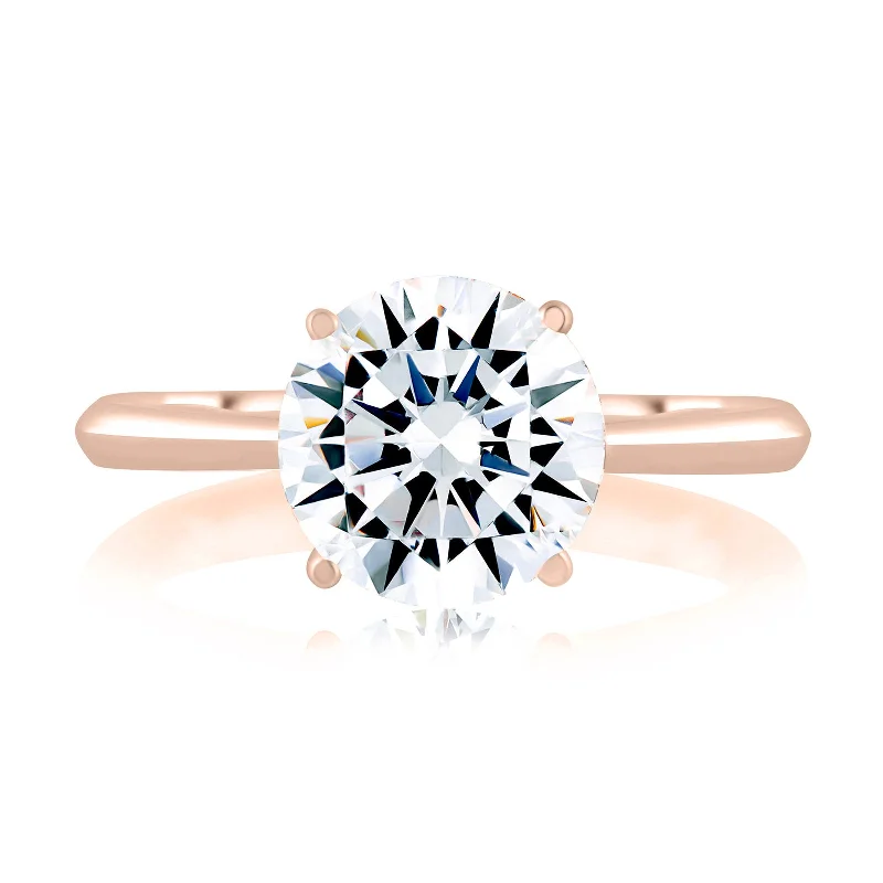 Diamond Semi Mount Ring | 14k Rose (2.00ct Head)