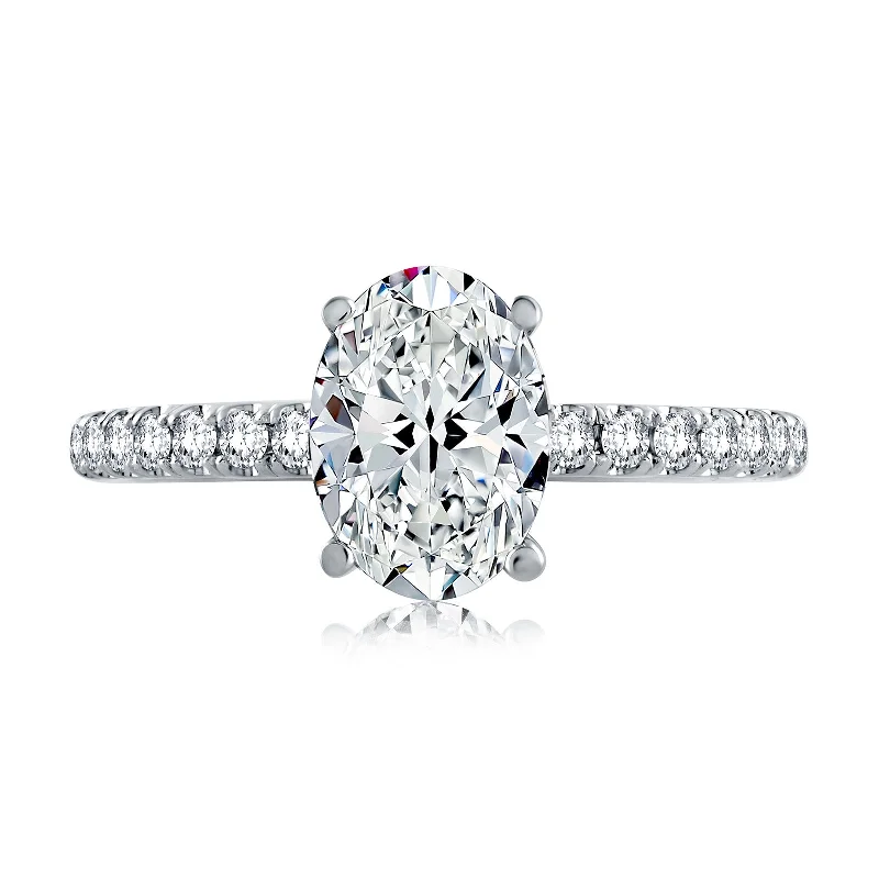 Cathedral - Style Engagement Rings with a Raised Center Stone and Intricate MetalworkDiamond Semi Mount Ring | 14k White (1.50ct Head)