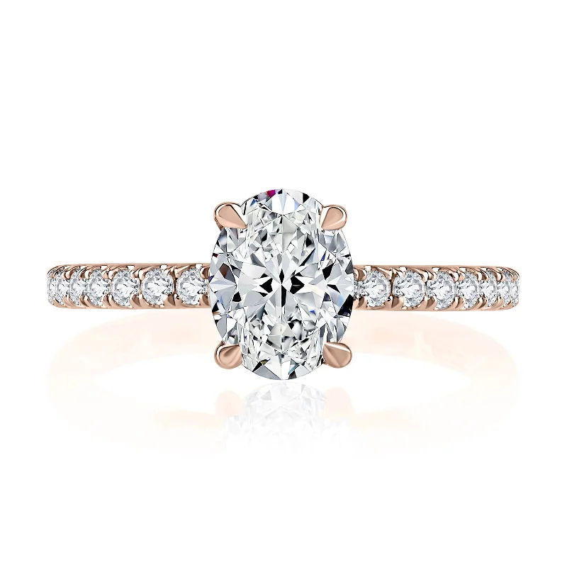 Signature - Design Engagement Rings with a Brand - Exclusive Pattern and Premium DiamondsDiamond Semi Mount Ring | 18k Rose (1.50ct Head)