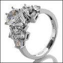 Engagement Rings with Sapphire and Diamond Combinations in a Vintage StyleEngagement 2.25 Ct Bridal Cubic Zirconia Cz Ring