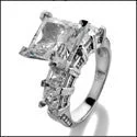 Signature - Design Engagement Rings with a Brand - Exclusive Pattern and Premium DiamondsEngagement 2 Ct Princess Pave Ct Prong Cubic Zirconia Cz Ring