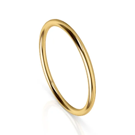 Adjustable - Fit Wedding Bands in Gold - Plated Metal for a Comfortable and Custom - Fitting OptionFull Round Comfort Fit Wedding Ring (AR) - Yellow Gold