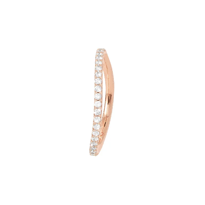 Custom - Engraved Titanium Wedding Bands with Personalized Messages for a One - of - a - Kind and Sentimental PieceLove Bands Curved 18K Rosegold Ring w. Diamonds