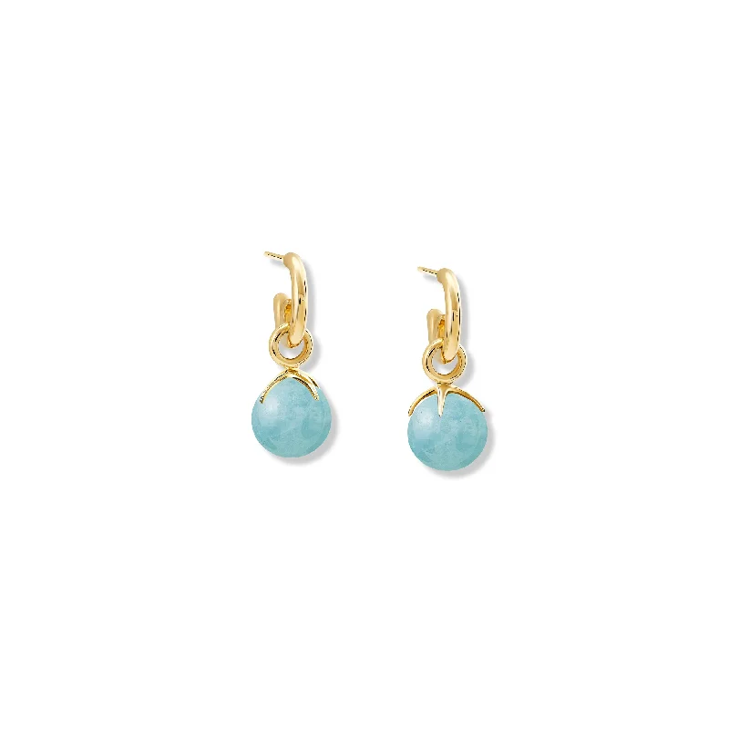 Pear - Shaped Engagement Rings in Yellow Gold with a Diamond - Encrusted BandTamara Earring Drops Yellow Gold - Aquamarine