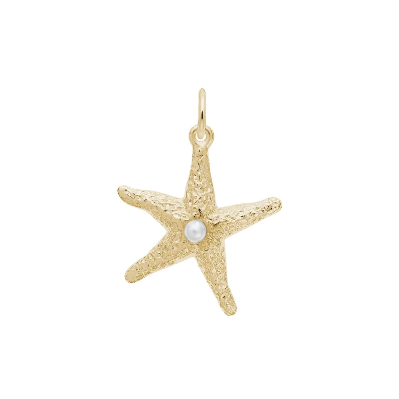 Multi - Colored Beaded Starfish Pendant Necklace for Beach - Themed WeddingsStarfish with Pearl Pendant