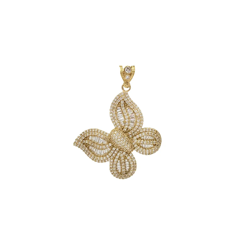 Antique - Inspired Filigree - Worked Cross Pendant Necklace for Religious CeremoniesIced-Out Zirconia Butterfly Pendant (10K)