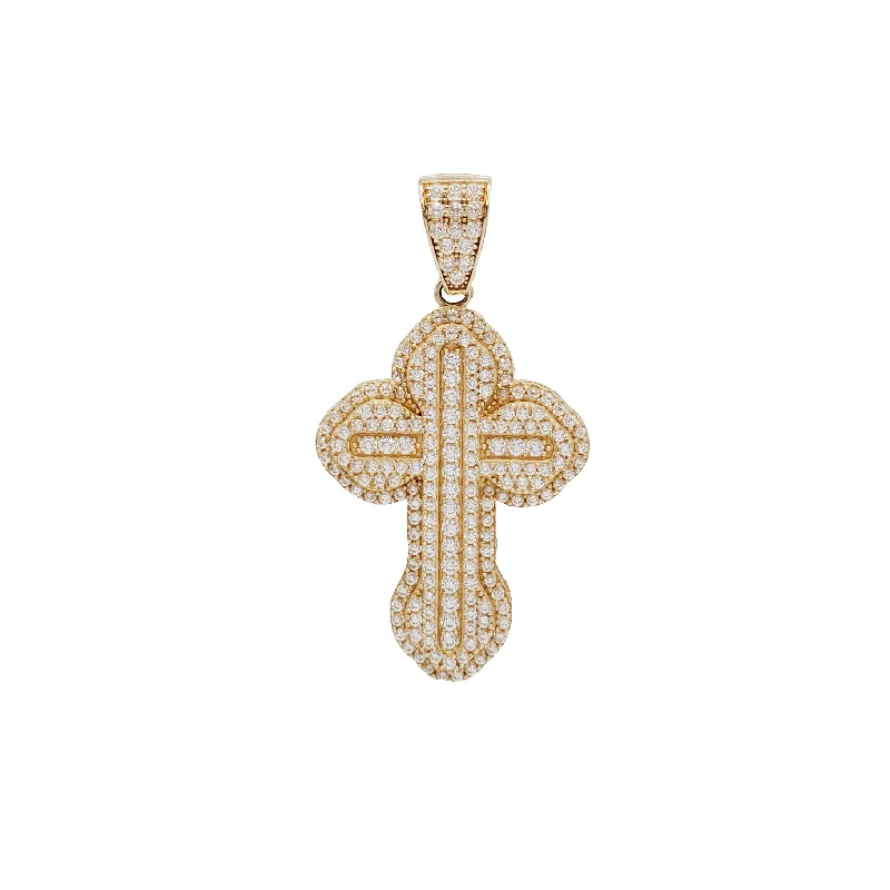 Custom - Engraved Initial Pendant Necklace in Sterling Silver for Mother's Day GiftZirconia Iced-Out Cross Pendant (14K)